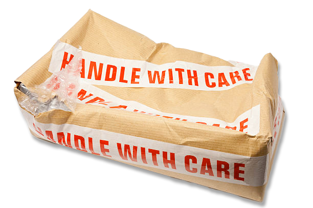 image of damaged shipping box